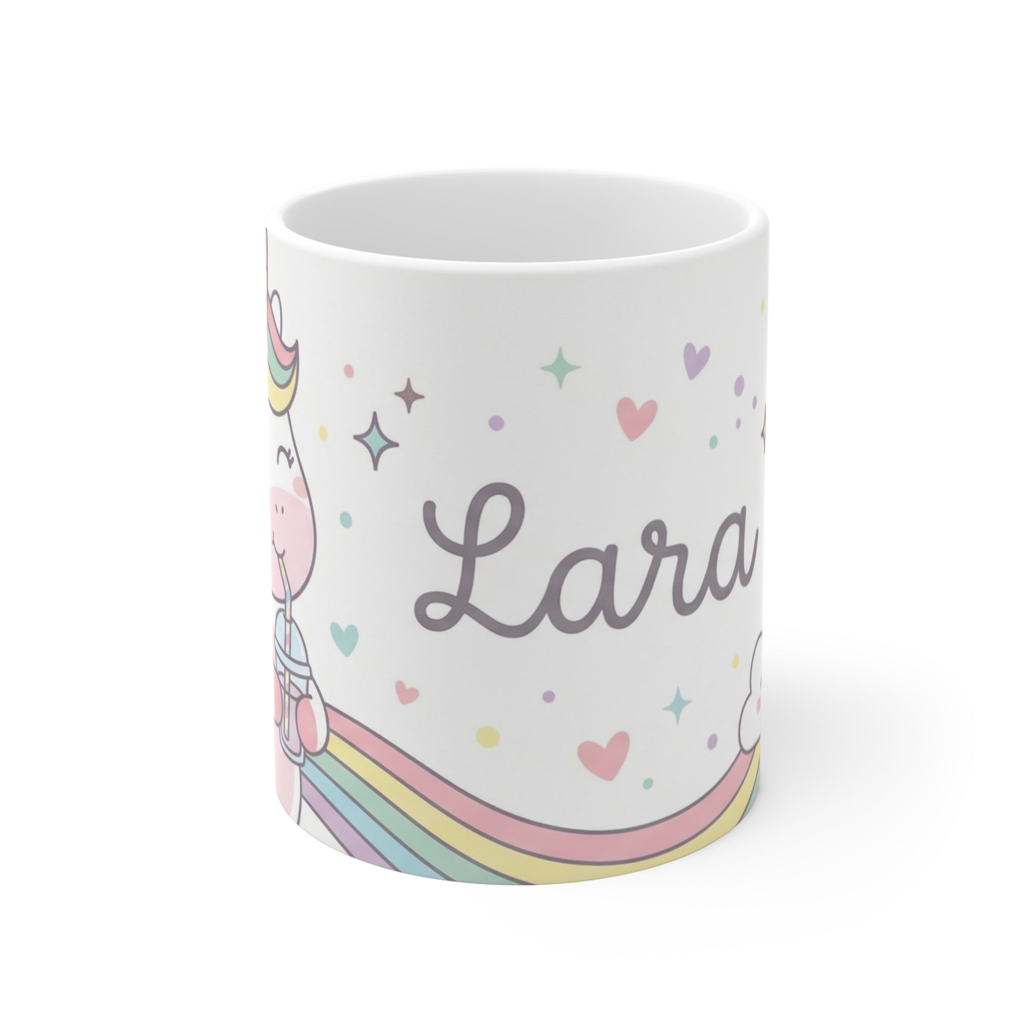 Personalized Unicorn Rainbow Mug — Custom Name 11oz