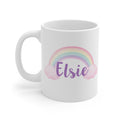Personalized Rainbow Name Mug — "Elsie" 11oz Cute Pastel Cloud Coffee Cup