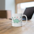 Personalized Dinosaur Mug - Cute Kids Name Coffee Cup (11oz)